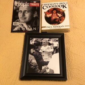 3 piece collection of Paul Newman-(my dream man) includes his cookbook, etc